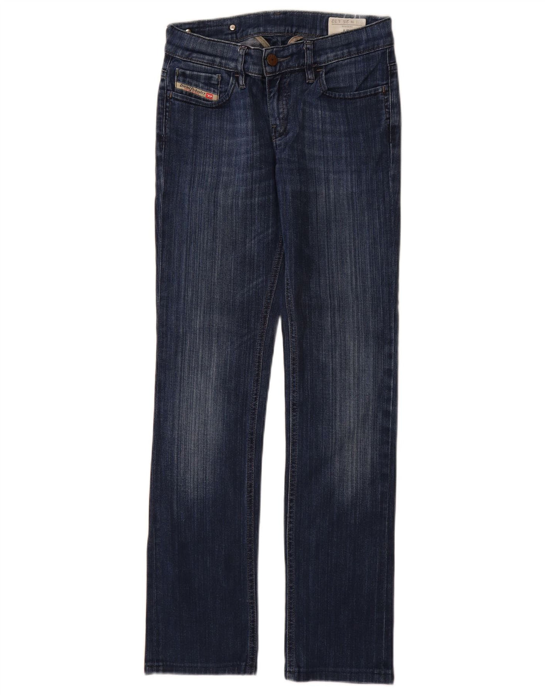 Diesel Damen Liv Straight Jeans W25 L29 Blaue Baumwolle