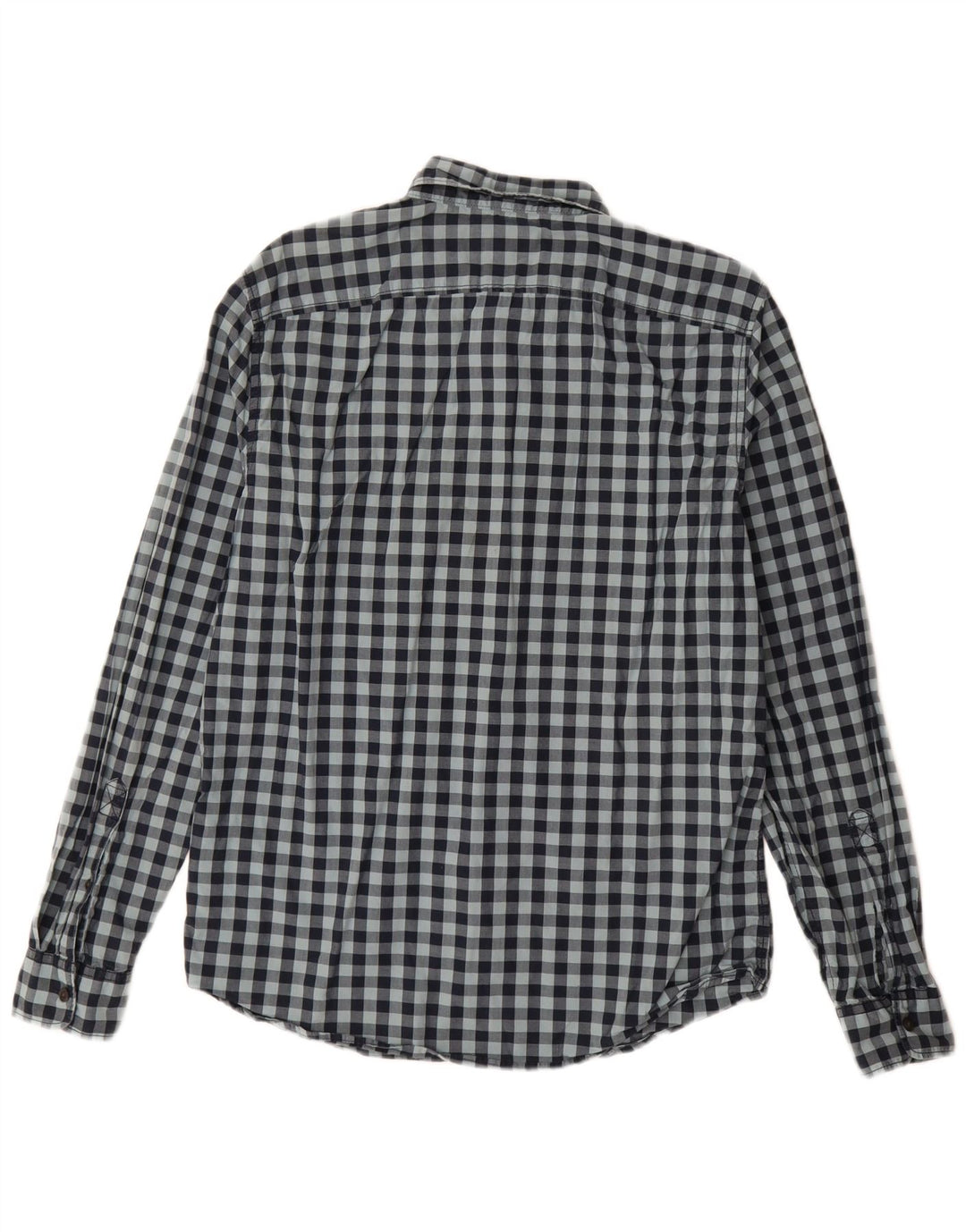 Timberland Slim-Fit-Hemd für Herren aus mittelblauer Gingham-Baumwolle in Marineblau