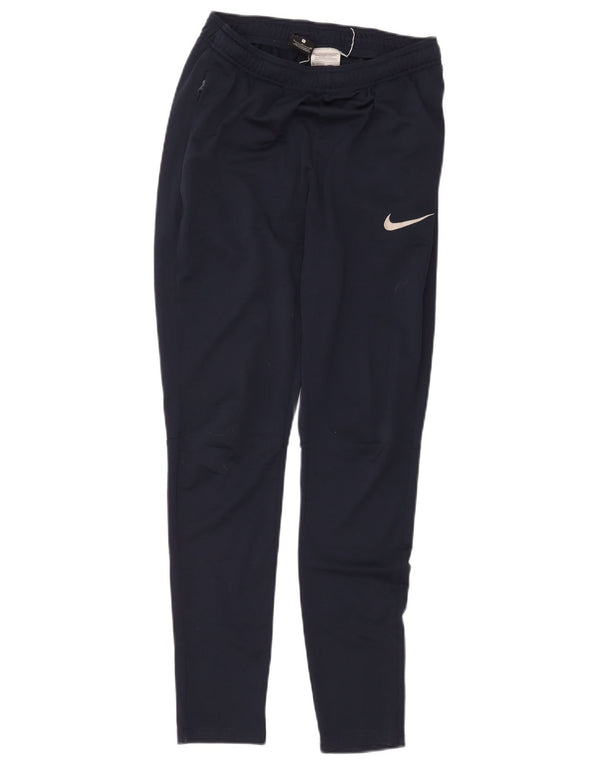Nike Damen Dri Fit Trainingshose UK 8 Small Marineblau Polyester