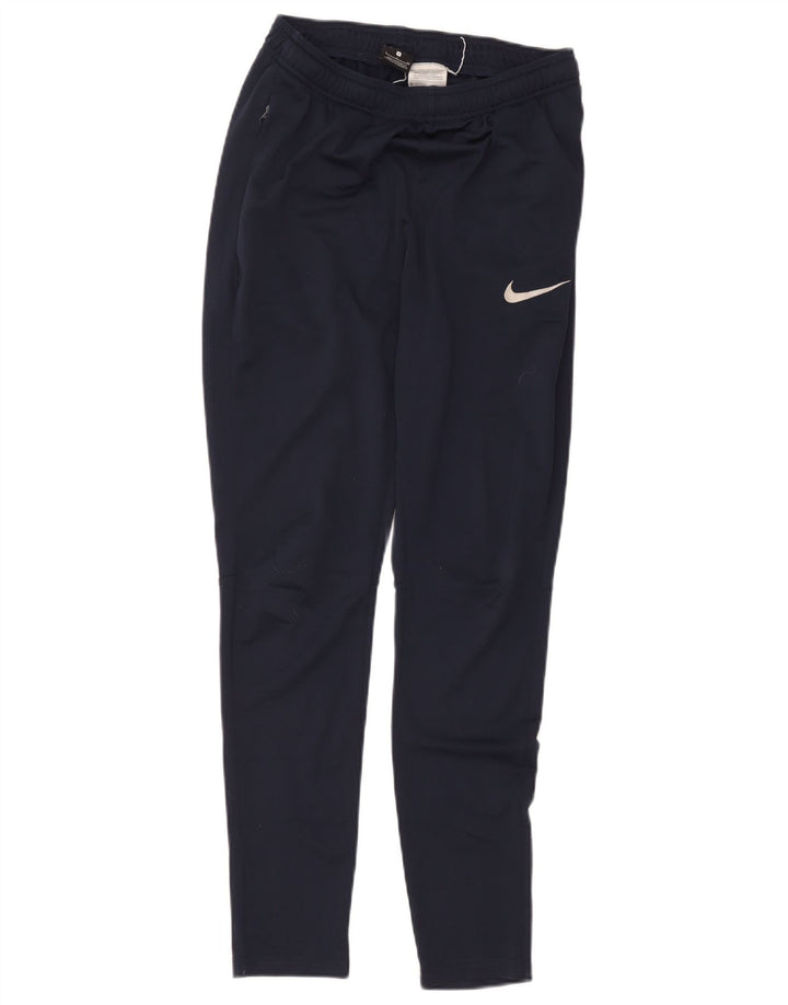 Nike Damen Dri Fit Trainingshose UK 8 Small Marineblau Polyester