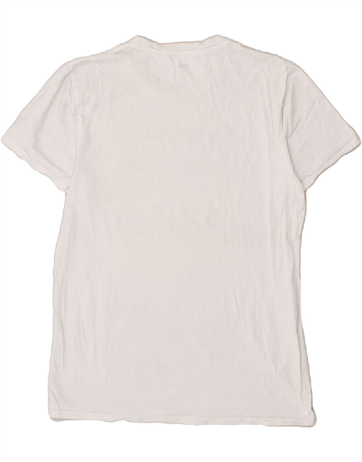 LEVI'S Mens Graphic T-Shirt Top Medium White Vintage Levi's and Second-Hand Levi's from Messina Hembry 