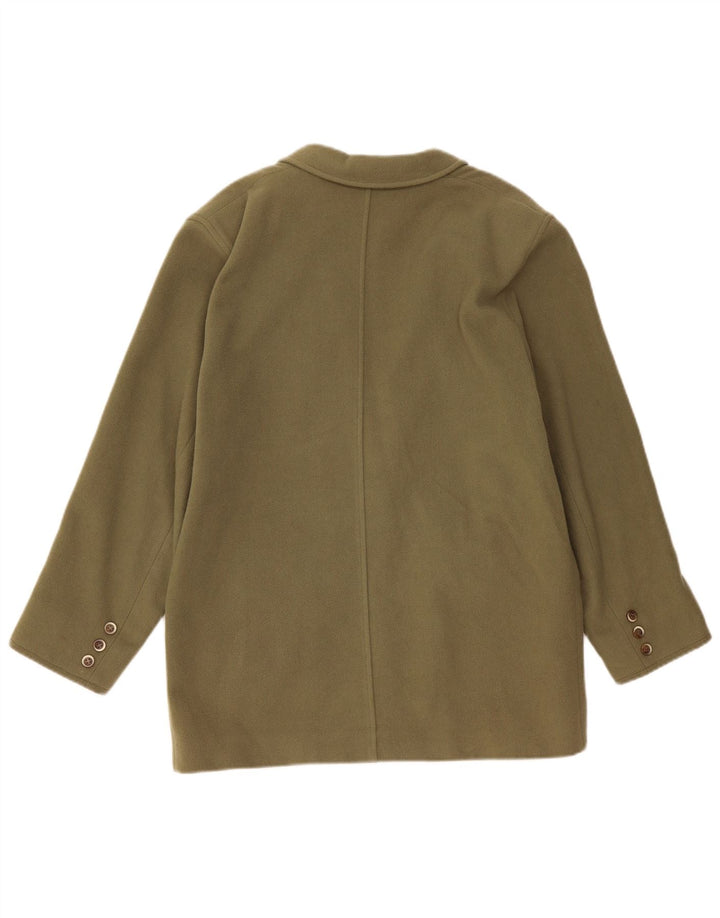 Marella Damen-Blazerjacke mit 1 Knopf, UK 16, Größe L, Khaki, Kaschmir