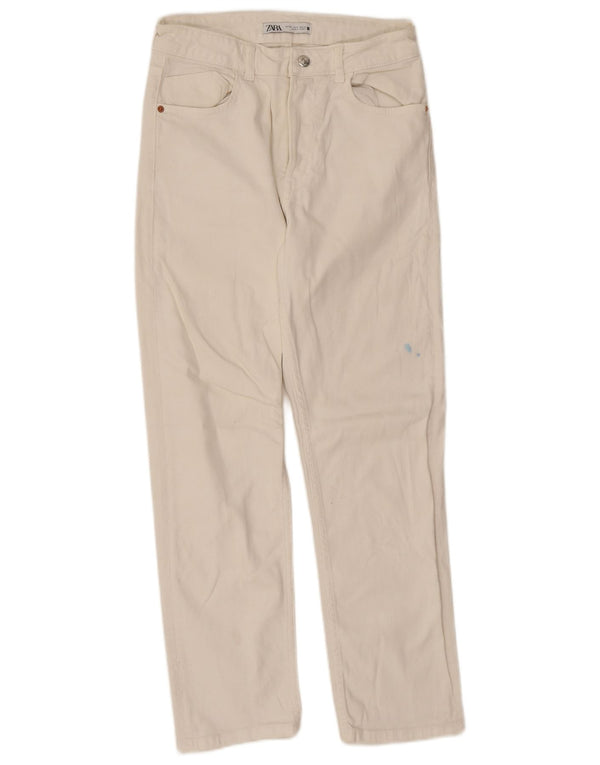 Zara Damen Straight Jeans EU 38 Small W28 L26 Weiß