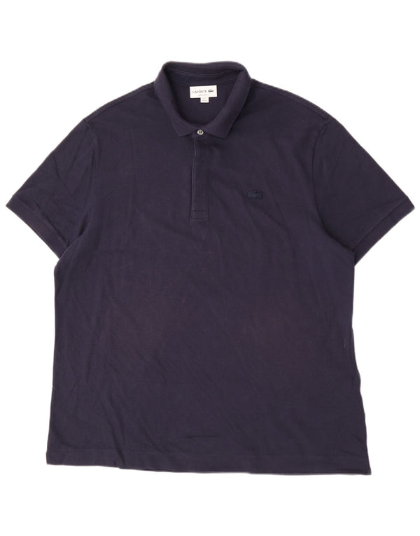 Lacoste Herren-Poloshirt mit normaler Passform, Größe 7 2XL, marineblaue Baumwolle