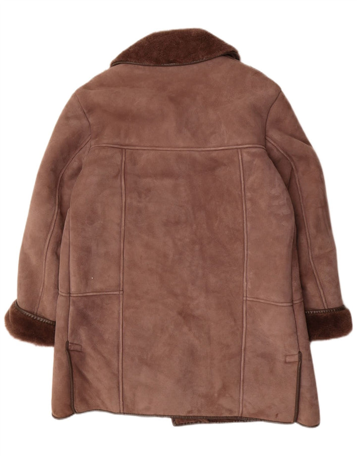 Nurseys Herren Shearling Overcoat UK 36 Kleines braunes Schaffell