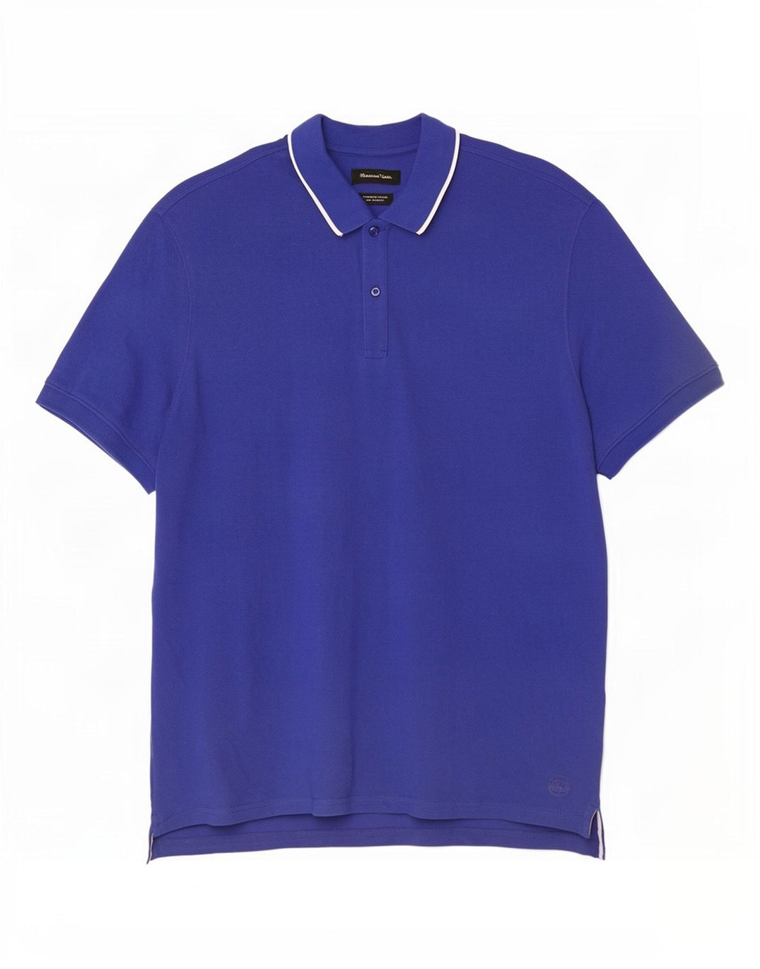 Massimo Dutti Herren Poloshirt 2XL Blau Baumwolle