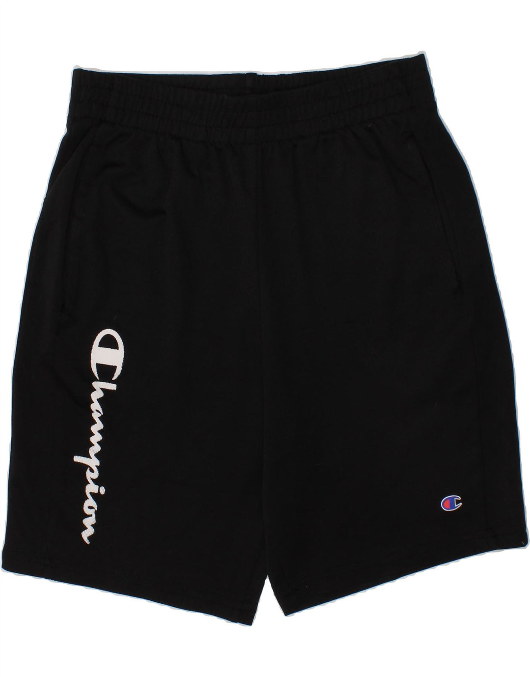 CHAMPION Boys Graphic Sport Shorts 10-11 Years Black Vintage Champion and Second-Hand Champion from Messina Hembry 
