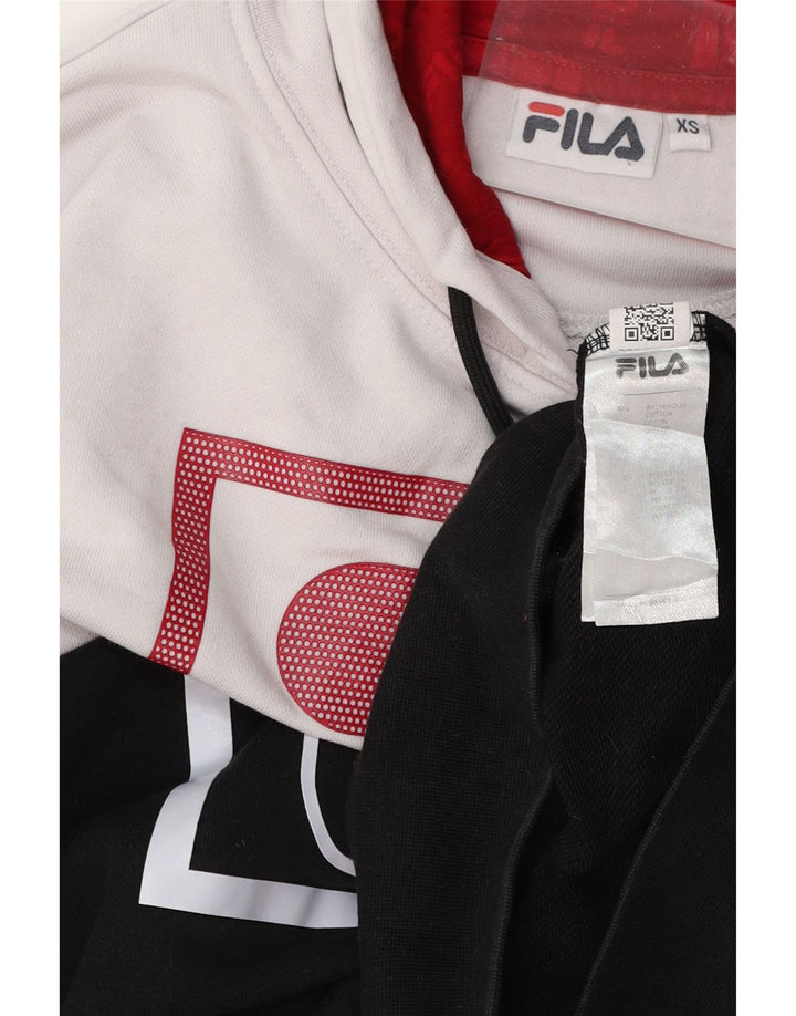 FILA Herren Graphic Hoodie Pullover XS Schwarz Colourblock Baumwolle