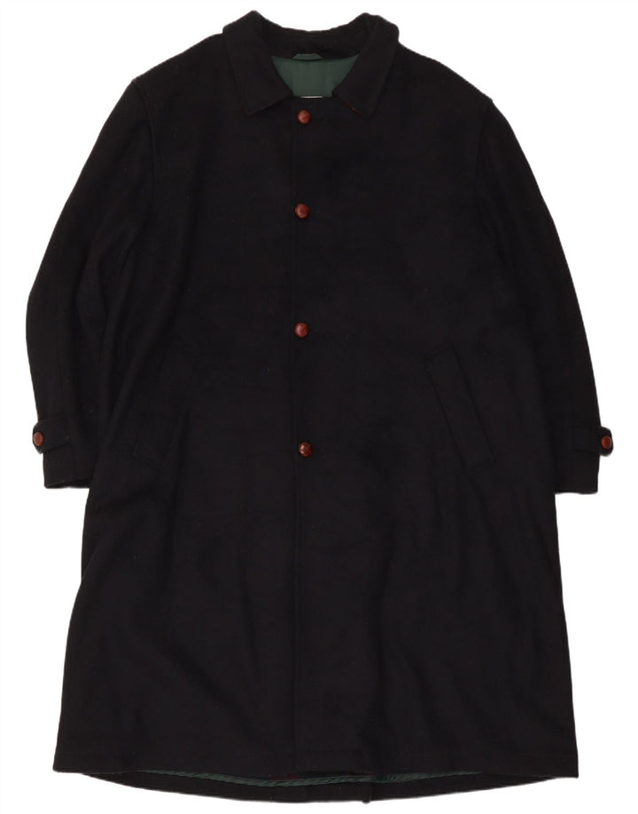 ETON BLUES Herrenmantel IT 54 2XL Marineblaue Wolle