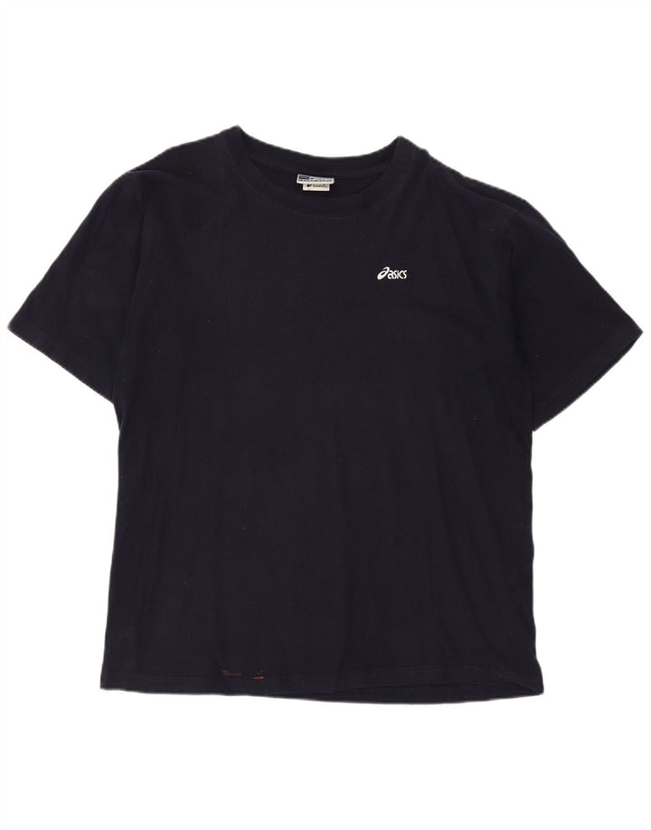 ASICS Herren T-Shirt Top XL Marineblau Baumwolle