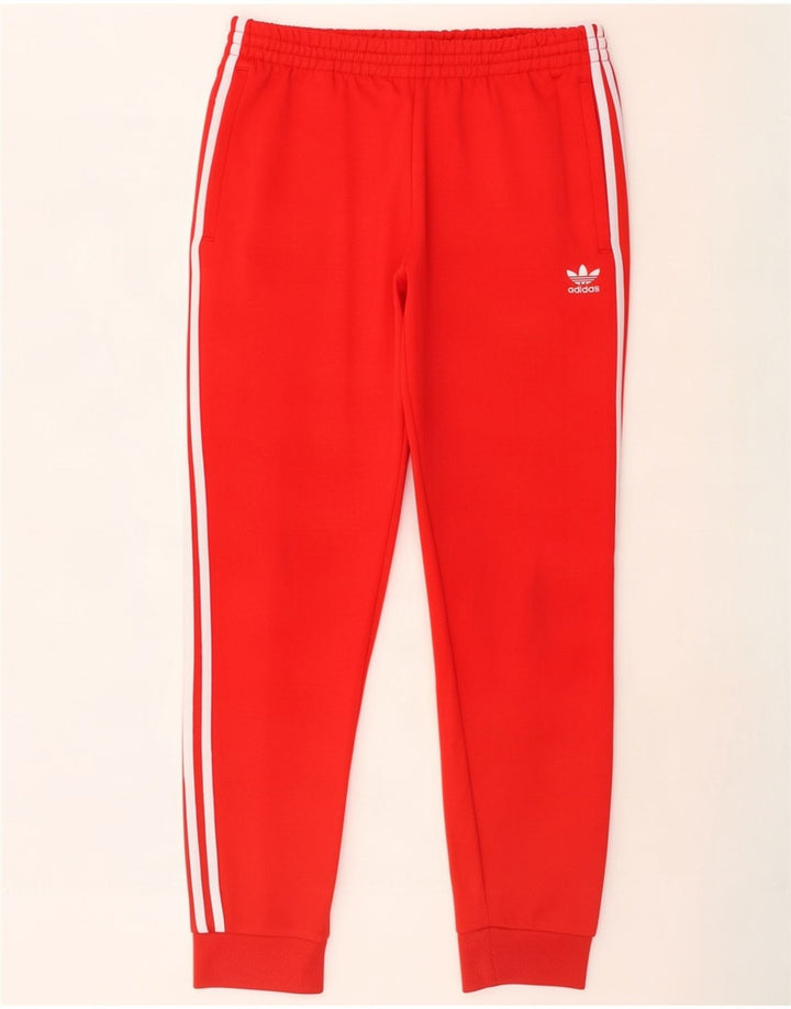 Adidas Herren-Trainingshose, Jogginghose, groß, rot, Polyester