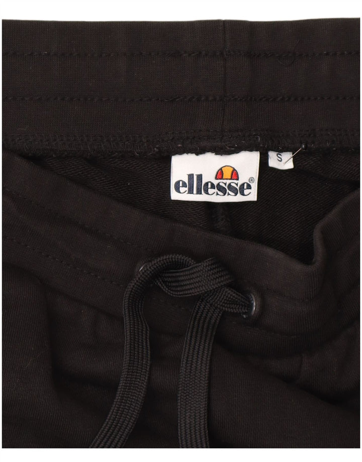 Ellesse Herren-Trainingshose, Jogginghose, Größe S, schwarze Baumwolle