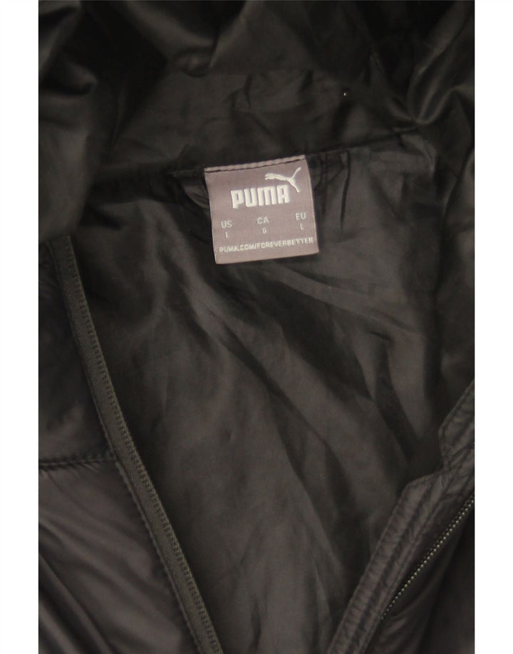 Puma Herren-Kapuzenjacke, gepolstert, Größe 40, Größe L, grau, Polyester