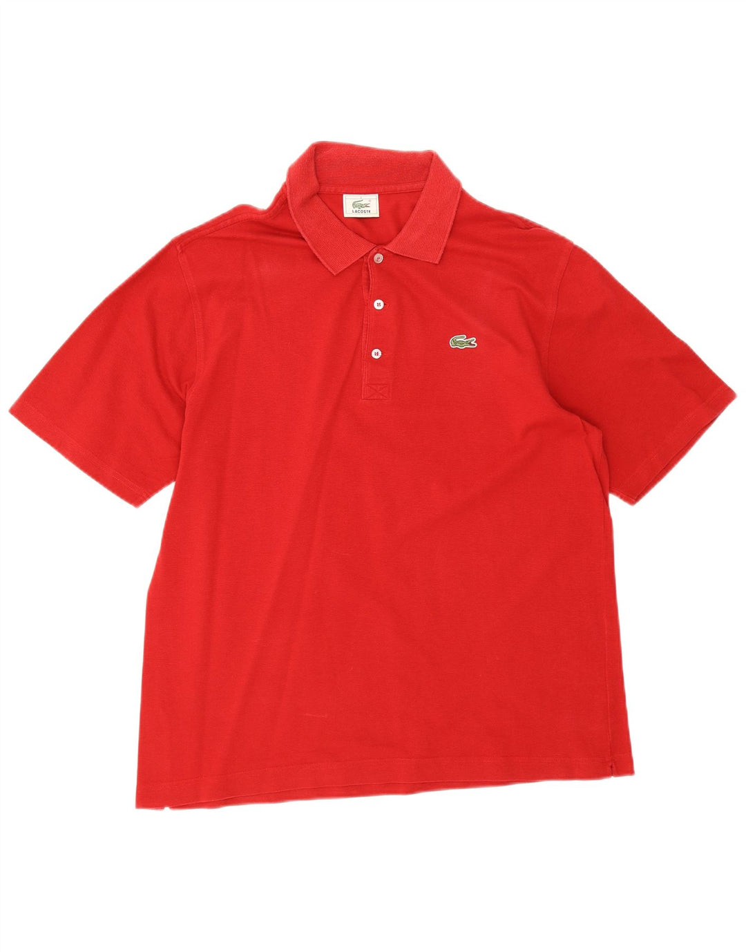 Lacoste Herren-Poloshirt, Größe 5, große rote Baumwolle