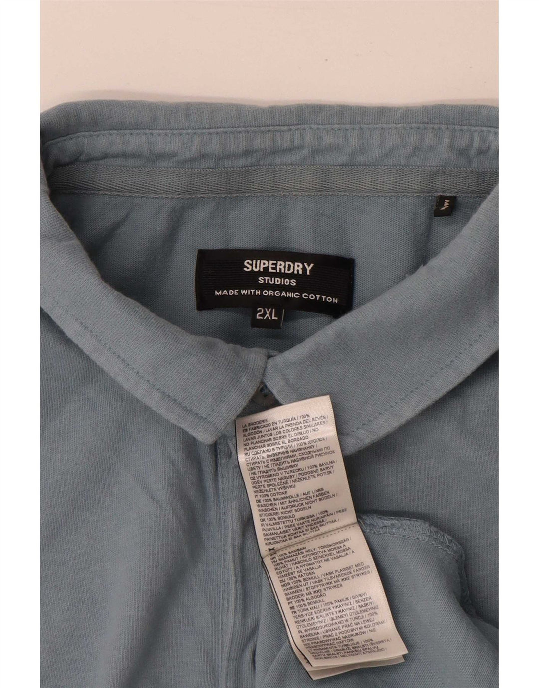 Superdry Herren-Poloshirt 2XL aus blauer Baumwolle