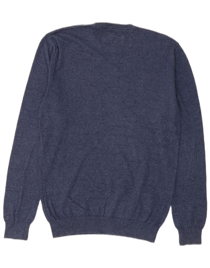 JACK WILLS Herren-Pullover mit Rundhalsausschnitt, Größe S, marineblaue Baumwolle
