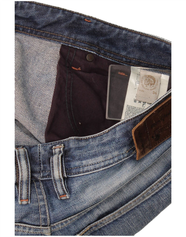 Diesel Herren Straight Jeans W36 L31 Blaue Baumwolle