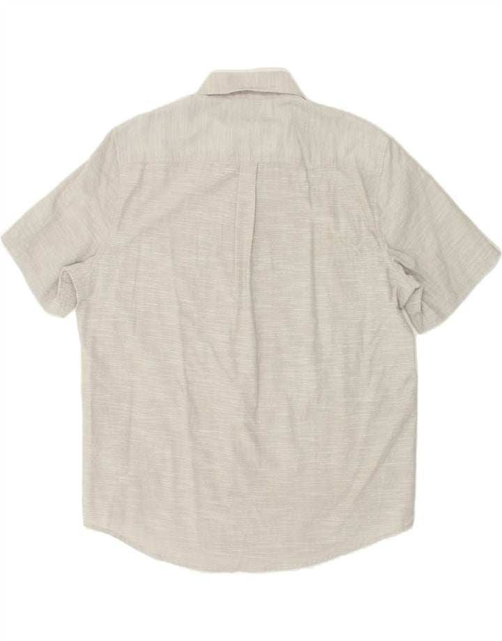 CHAPS Mens Short Sleeve Shirt XL Beige Cotton Vintage Chaps and Second-Hand Chaps from Messina Hembry 