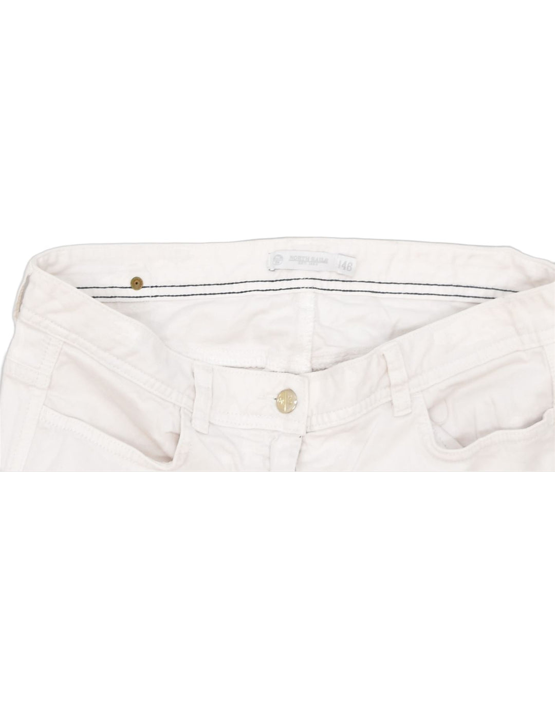 NORTH SAILS Womens Slim Casual Trousers IT 46 Large W34 L34 White Classic | Vintage | Thrift | Second-Hand | Used Clothing | Messina Hembry 