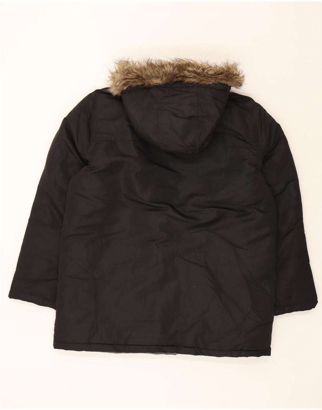 JACK & JONES Mens Hooded Windbreaker Jacket UK 42 XL Black Polyester Vintage Jack & Jones and Second-Hand Jack & Jones from Messina Hembry 