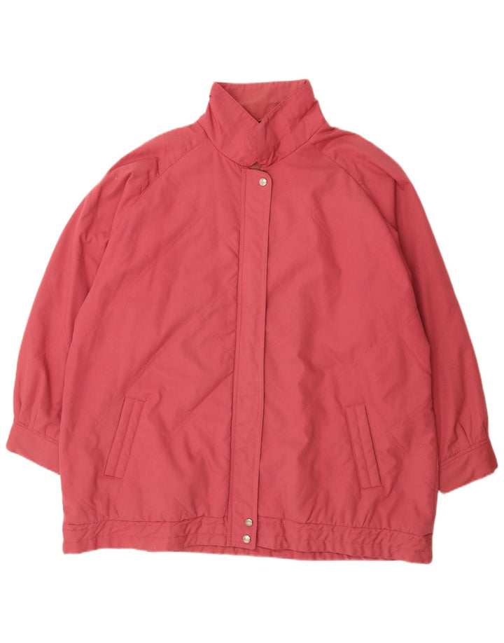 VINTAGE Damen Steppjacke UK 22 3XL Rosa Polyester