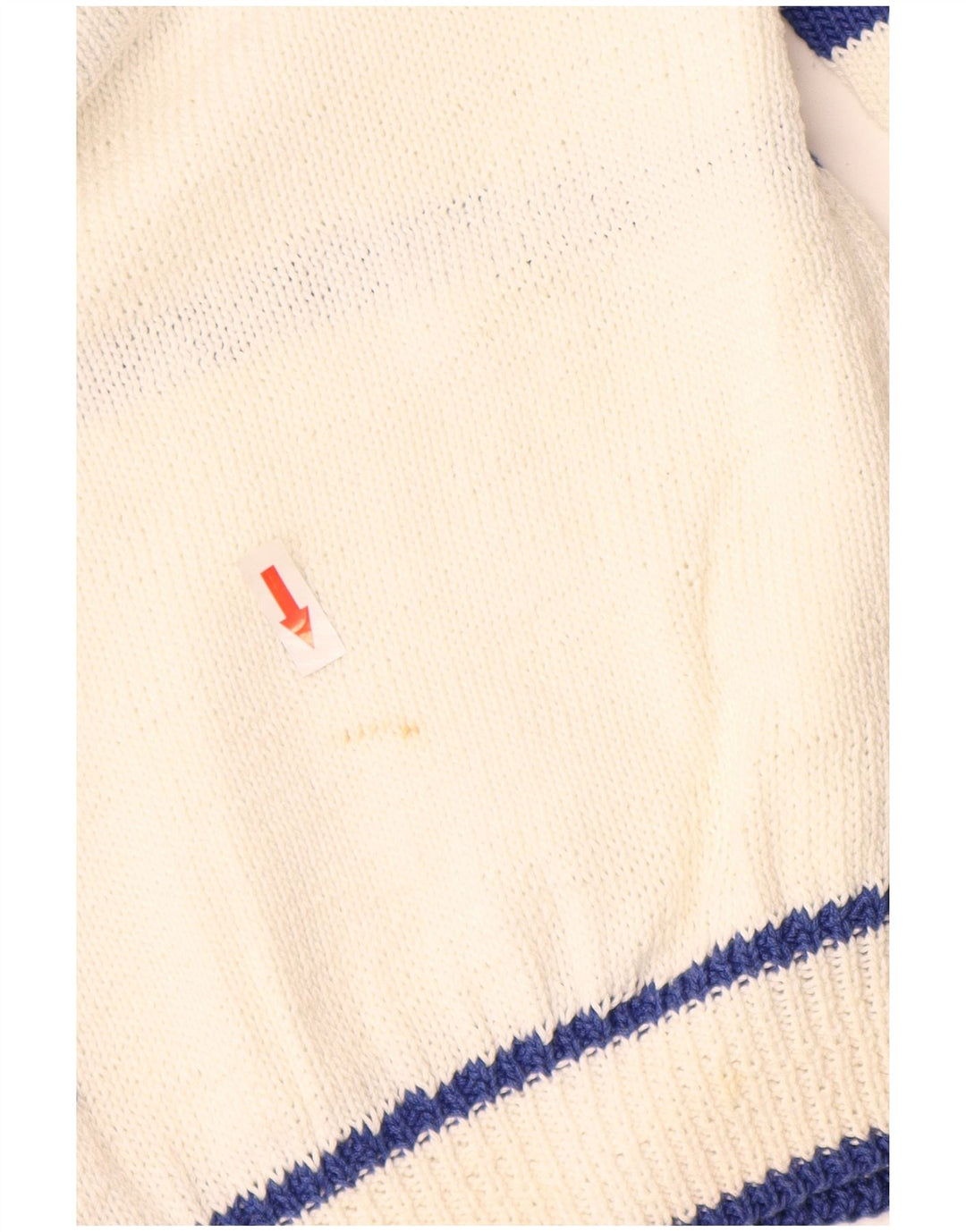 Vintage Herren Rollkragenpullover Pullover Mittelweiß Geometrisch