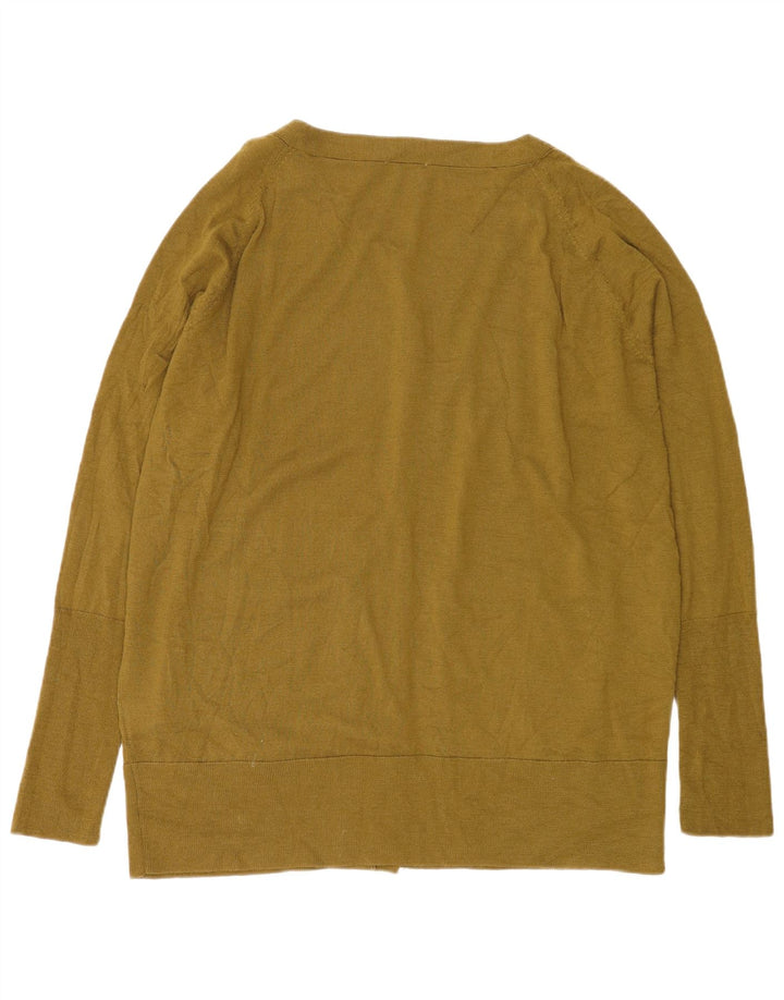 Cos Damen-Strickjacke in Übergröße, UK 14, mittelgrüne Wolle