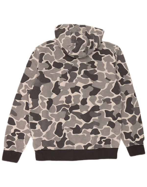 Adidas Jungen Graphic Hoodie Pullover 13–14 Jahre Graue Camouflage-Baumwolle
