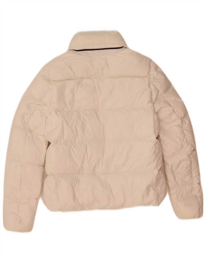 Calvin Klein Jeans Damen Wattierte Jacke UK 10 Small Weiß Polyamid