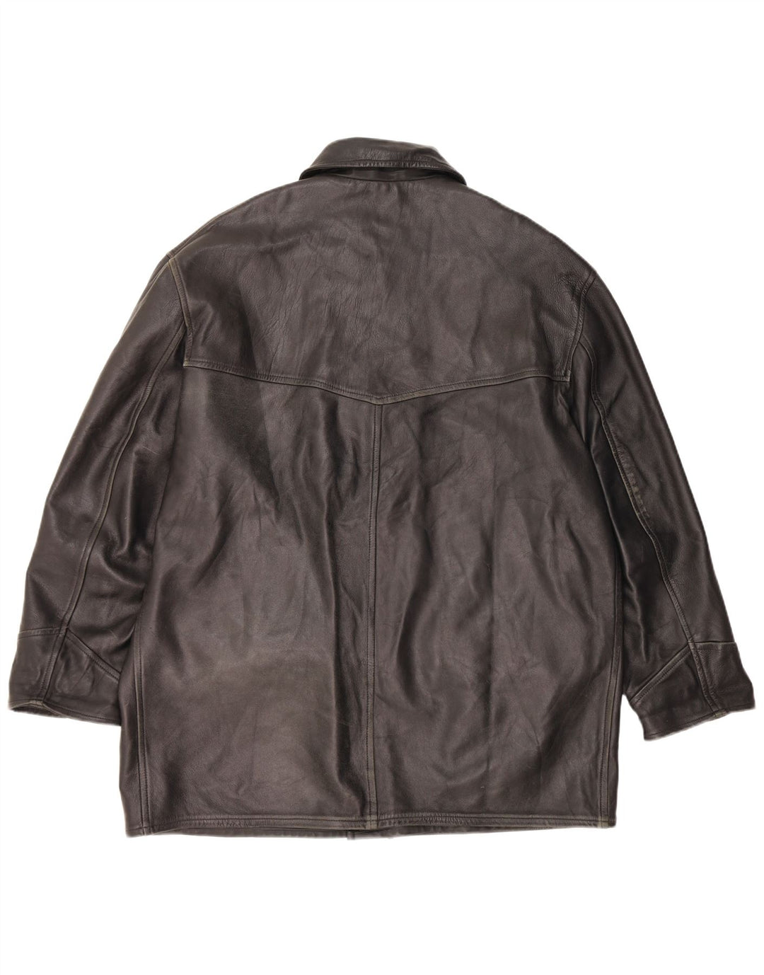 VINTAGE Herren Lederjacke UK 42 XL Schwarzes Leder