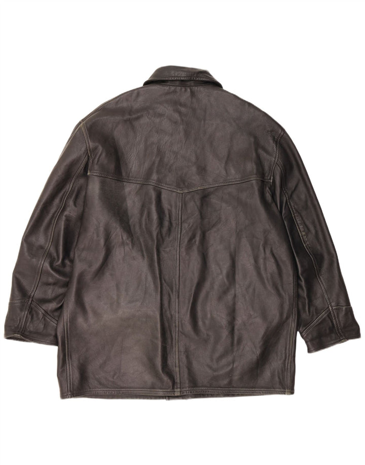 VINTAGE Herren Lederjacke UK 42 XL Schwarzes Leder