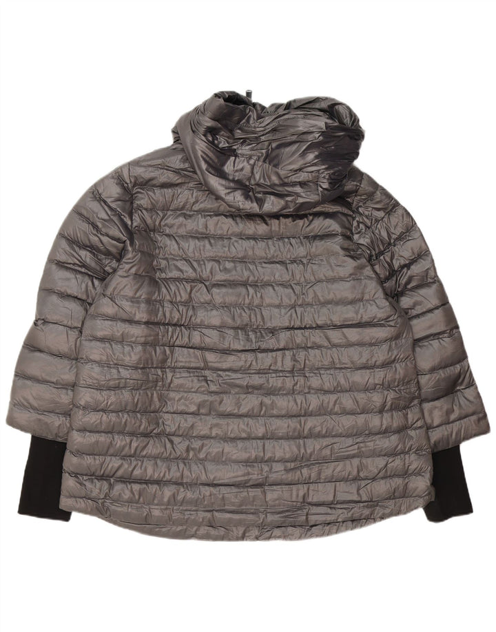 Calvin Klein Damen Übergroße wattierte Jacke UK 18 XL Grau Polyester