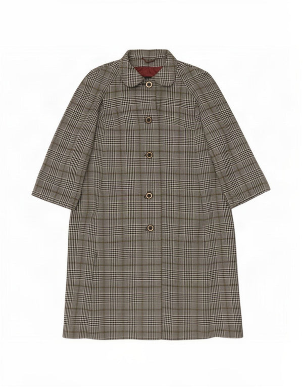 Aquascutum Damenmantel UK 14 Mittelgrauer Hahnentritt