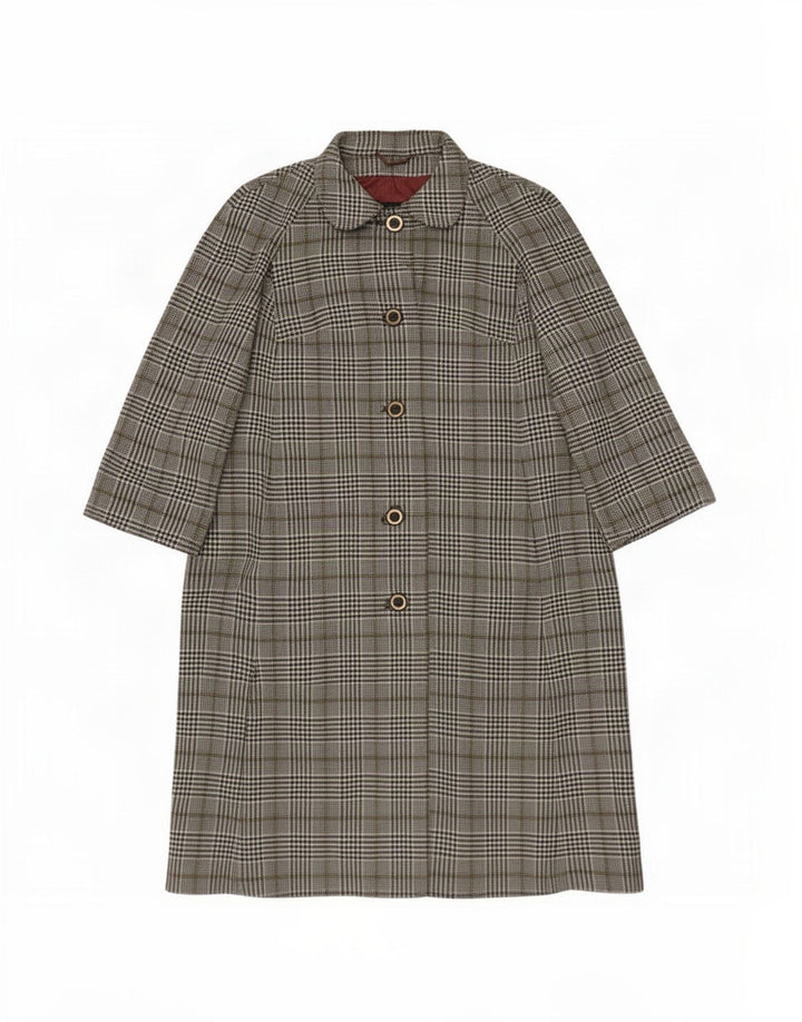 Aquascutum Damenmantel UK 14 Mittelgrauer Hahnentritt