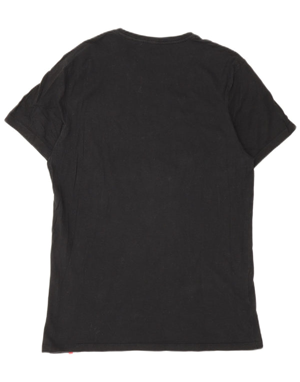 Levi's Damen T-Shirt Top UK 12 Medium Schwarz