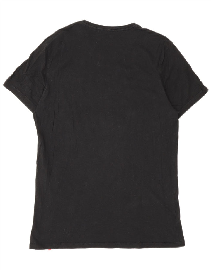 Levi's Damen T-Shirt Top UK 12 Medium Schwarz