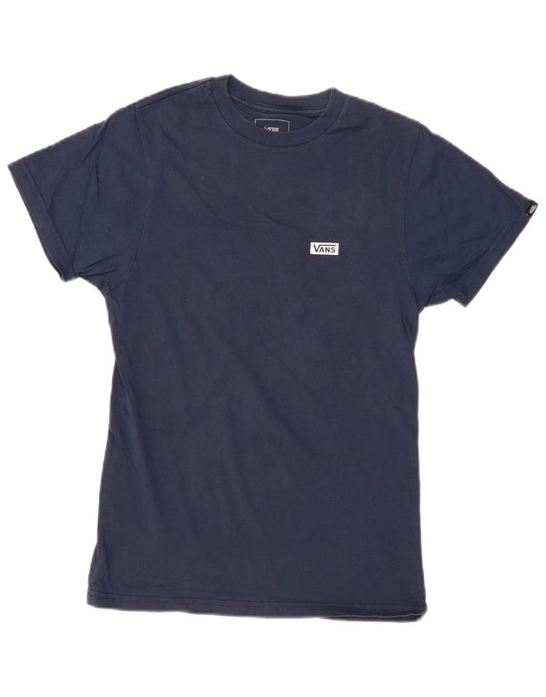 VANS Mens Slim Fit Graphic T-Shirt Top XS Navy Blue Cotton