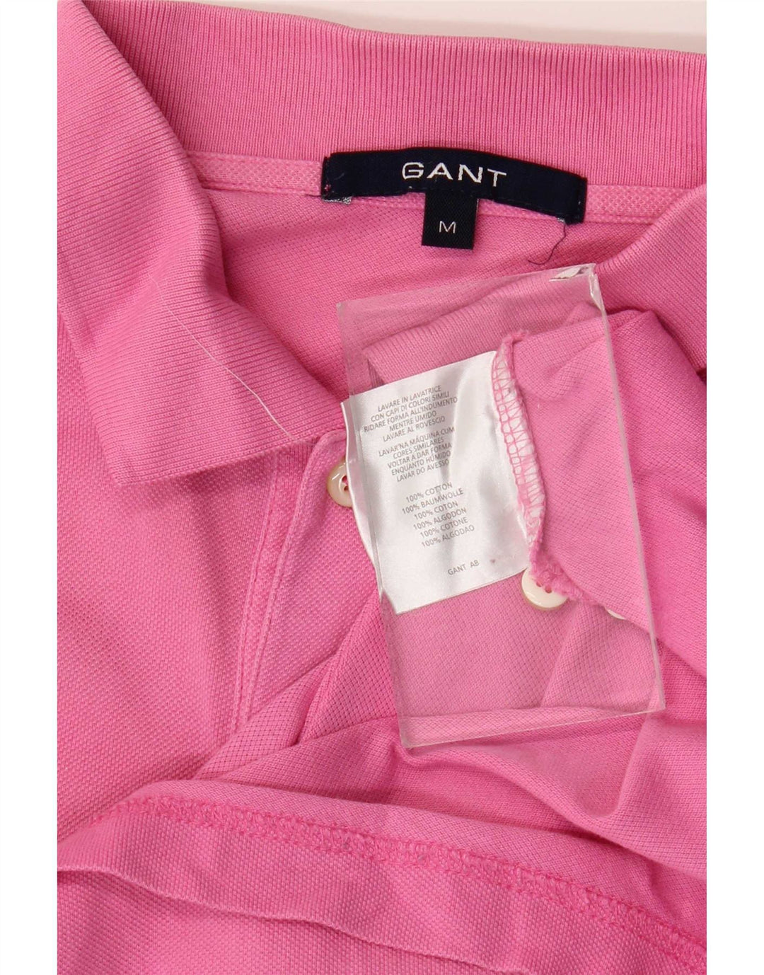 Gant Herren-Poloshirt aus mittelrosa Baumwolle