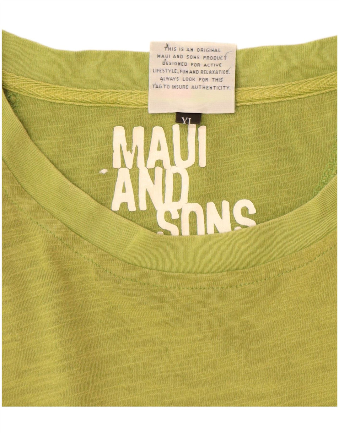 MAUI AND SONS Damen T-Shirt Top UK 18 XL Grün gefleckte Baumwolle