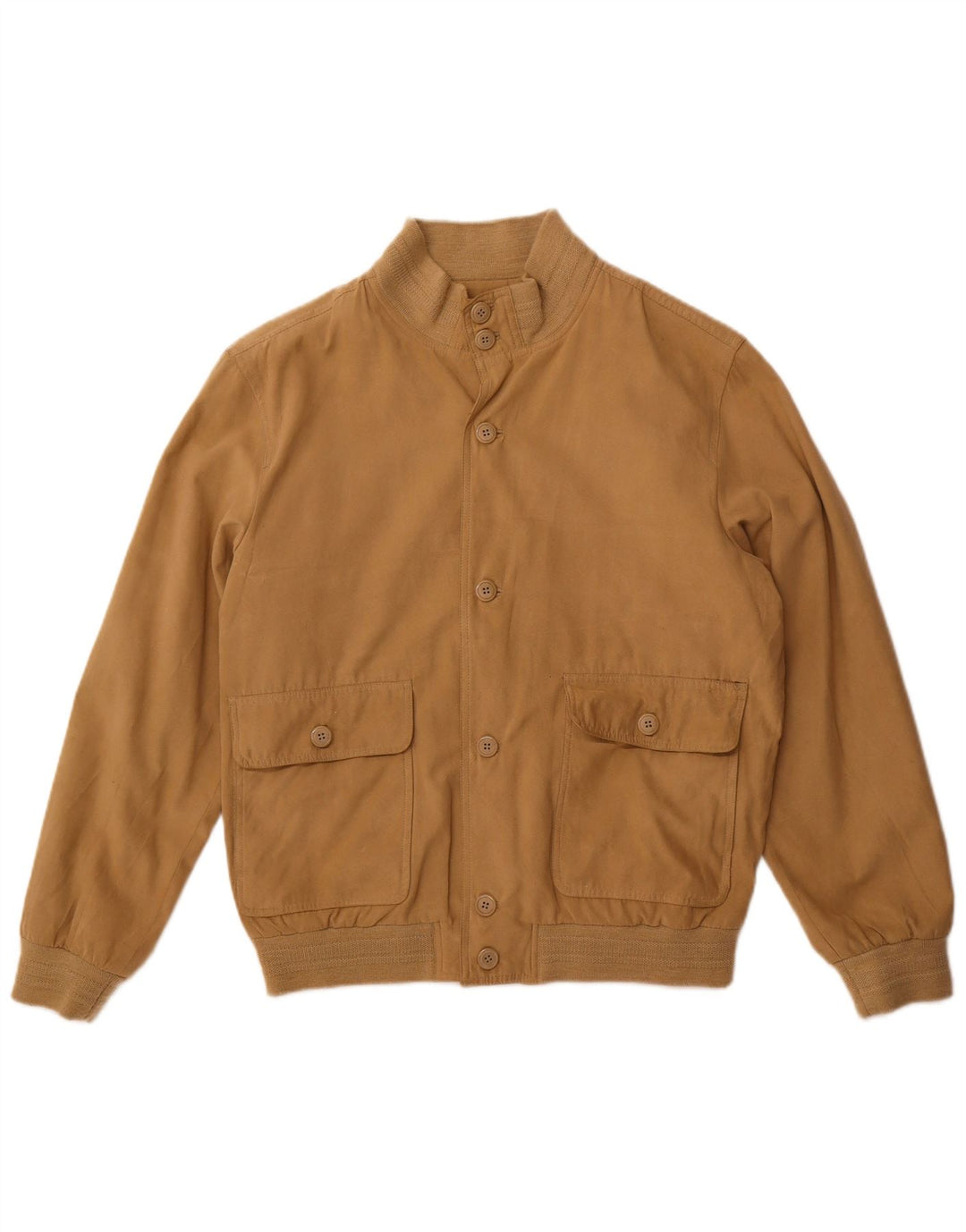 Vintage Herren Bomberjacke UK 38 Medium Beige Polyester