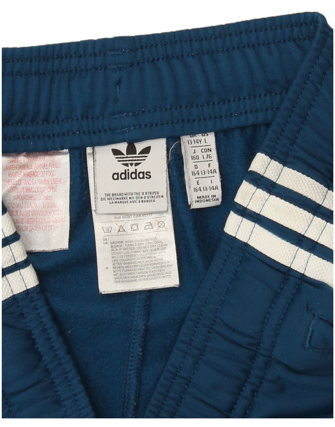 Adidas Sportshorts für Jungen, 13–14 Jahre, blaues Polyester