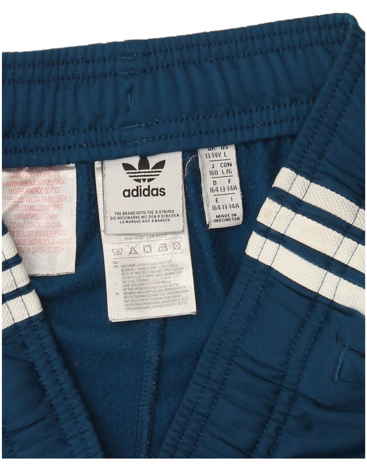 Adidas Sportshorts für Jungen, 13–14 Jahre, blaues Polyester