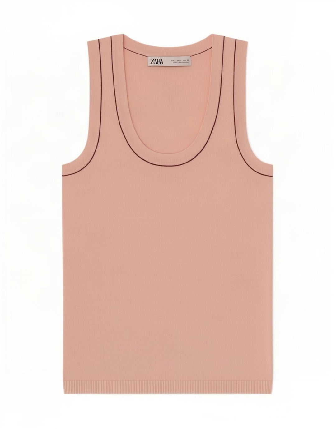 Zara Damen Weste Top UK 8 Small Rosa Viskose