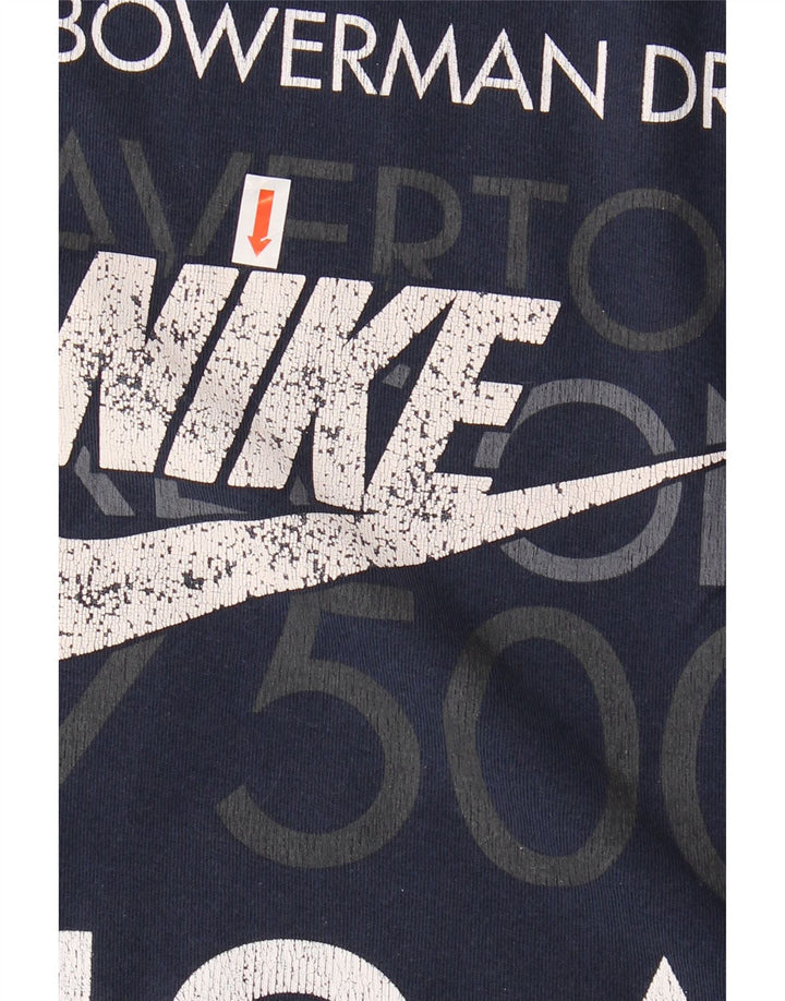 NIKE Herren-T-Shirt mit Grafik, groß, marineblau, Colourblock-Baumwolle
