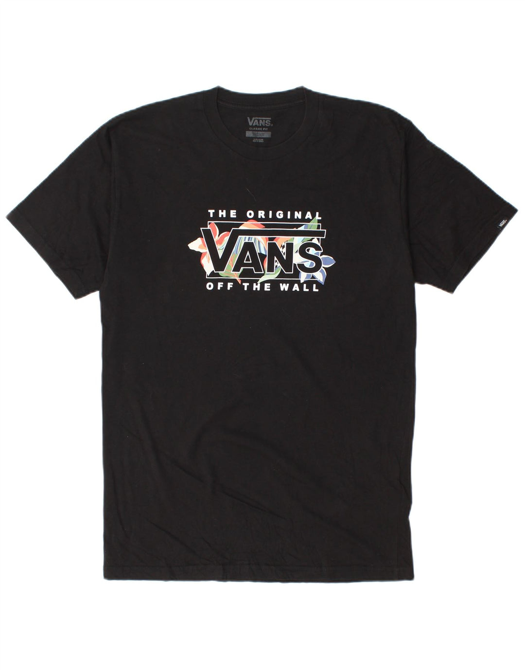 Vans Herren-T-Shirt mit klassischer Passform, mittelschwarzer Baumwolle