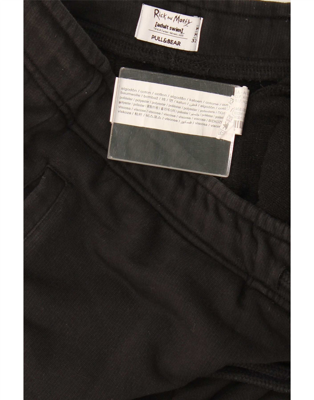 Pull & Bear Herren Rick and Morty Trainingshose Jogger Medium Schwarz