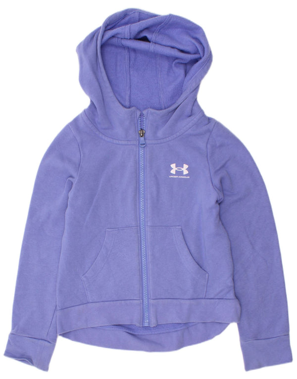 Under Armour Mädchen-Kapuzenpullover mit Reißverschluss, 6–7 Jahre, XS, lila, Baumwolle