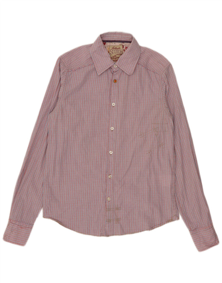 Scotch & Soda Herrenhemd aus Baumwolle, klein, rot kariert