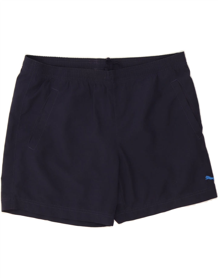 PUMA Mens Sport Shorts Large  Navy Blue Polyester Vintage Puma and Second-Hand Puma from Messina Hembry 