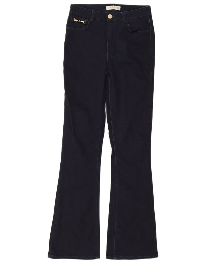 Trussardi Damen Schlagjeans W26 L31 Marineblaue Baumwolle
